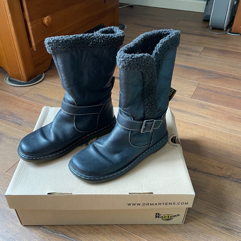 Dr.  Marten’s Sherpa Lined Leather Boots